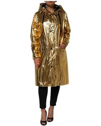 Dolce & Gabbana - Goldener Kapuzen Trenchcoat Jacke - Lyst