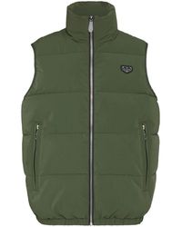 Philipp Plein - Jassen ,Groen ,Nylon Nylon Gewatteerd Bodywarmer - Lyst