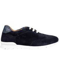 Kiton - Leather Suede Crocodile Sneakers - Lyst