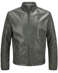 Milestone - Jassen ,Groen ,Leer Futuristische Lammnappa Leren Jas - Lyst