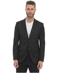 HUGO - Jassen ,Zwart ,Wol H-Huge Jacket - Lyst