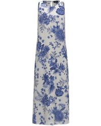 Marella - Midi Kleid Mit Botanischem Druck - Lyst