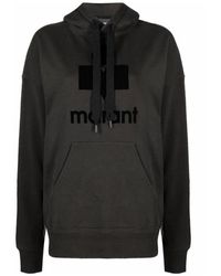 Isabel Marant - Faded black hoodie mansel sweatshirt - Lyst