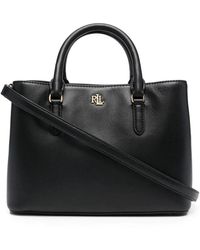 Ralph Lauren - Schwarze casual mittlere satchel tasche - Lyst