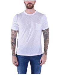 Blauer - Tops ,Wit ,Katoen Lichtgewicht Crewneck T-Shirt Met Zak - Lyst