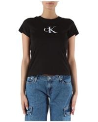 Calvin Klein - Baumwoll-logo-print-t-shirt - Lyst