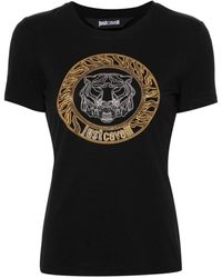 Just Cavalli - T-shirt & polo nere per donne - Lyst
