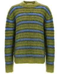 Marni - Gestreept Mohair Trui - Lyst