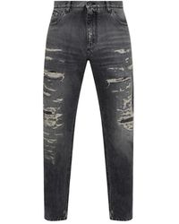 Dolce & Gabbana - Jeans ,Zwart ,Katoen Stijlvolle Broek Voor Mannen - Lyst