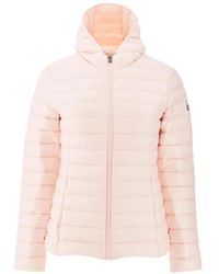 J.O.T.T - Jassen ,Roze ,Leer Cloe Hooded Down Jacket - Lyst