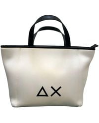 Sun 68 - Neopren Weiße Handtasche Mit Verstellbarem Riemen - Lyst