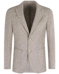 L.B.M. 1911 - B.M. 1911, ,Jassen ,Grijs ,Jersey Jas Pied De Poul - Lyst