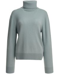 Semler - Truien & Vesten ,Blauw ,Kasjmier Roll-Neck Trui Van Kasjmier - Lyst
