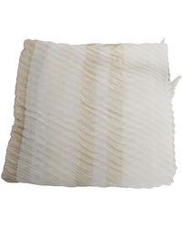 Emporio Armani - Bianco sciarpa a righe lurex - Lyst