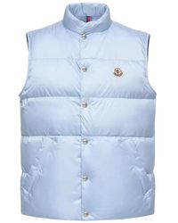 Moncler - Jassen ,Blauw ,Nylon Tuquerouye Down Vest - Lyst