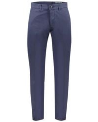 North Sails - Blauwe Slim Fit Broek Met Logo - Lyst