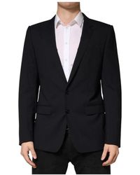 Dolce & Gabbana - Kostuums ,Zwart ,Wol Wool Single Breasted 2 Button Blazer - Lyst