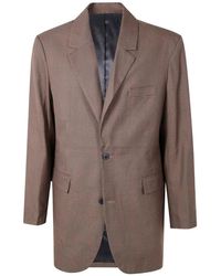 Les Deux - Bruin Zijde Nylon Jas - Lyst