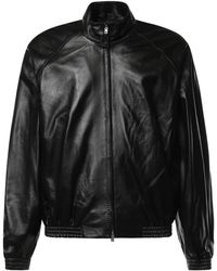 Acne Studios - Leather Jassen - Lyst