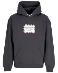Iuter - Hoodies & Sweatvesten ,Zwart ,Katoen Toekomst Hoodie Sweatshirt Met Voorvak - Lyst