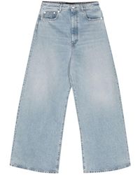 Sportmax - Blaue denim wide leg jeans - Lyst