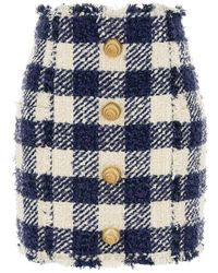 Balmain - Tweed Mini-Rok - Lyst