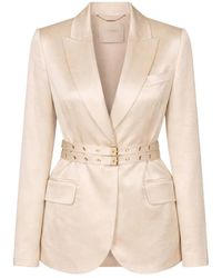 Liu Jo - Jassen ,Satijn Satijnen Blazer Met Ceintuur - Lyst