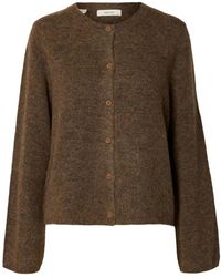 SELECTED - Lulu New Ls Knit Cardigan - Lyst