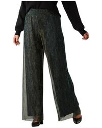 Notre-v - Broeken ,Zwart ,Multikleurige Pantalon Voor Stijlvolle Vrouwen - Lyst