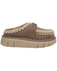 Mou - Schoenen ,Suède Slip-On Clog Bounce Schoenen - Lyst