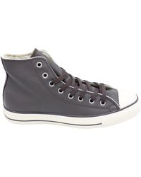 Converse - Leren Hi-Top Rubberen Zool Sneakers - Lyst
