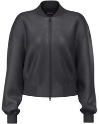 Guess - Jassen ,Zwart ,Katoen Faux Leren Bomberjack - Lyst
