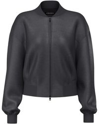 Guess - Jassen ,Zwart ,Katoen Faux Leren Bomberjack - Lyst