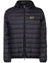 EA7 - Jassen ,Zwart ,Pufferjack Met Logo - Lyst