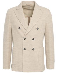 Circolo 1901 - Beiger Doppelreihiger Blazer Aw25 - Lyst