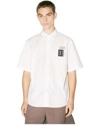 Undercover - Logo patch baumwollhemd - Lyst
