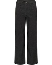 Kaffe - Jeans ,Zwart ,Zwart Oester Straight-Leg Broek - Lyst