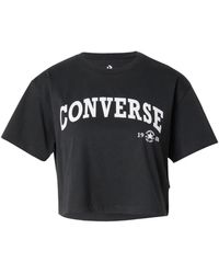 Converse - Logo print crop t-shirt - Lyst