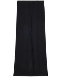 Semicouture - Rokken ,Zwart ,Satijn Zwarte Kant Cady Rok Met Split - Lyst