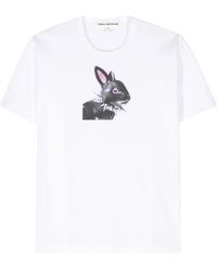 Junya Watanabe - Camiseta de cuello redondo con estampado de conejo - Lyst