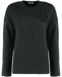 P.A.R.O.S.H. - P.A.R.O..H. ,Truien & Vesten ,Groen ,Wol Geribbelde Crew-Neck Trui - Lyst
