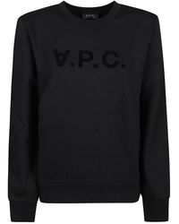 A.P.C. - Baumwoll-logo-sweatshirt - Lyst