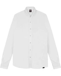 Colmar - Overhemden ,Wit ,Katoen Polo Shirt Met Lange Mouwen - Lyst