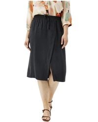 iN FRONT - Rokken ,Zwart ,Zwarte Zoey Rok Met Elastische Taille - Lyst