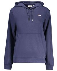 Fila - Hoodies & Sweatvesten ,Blauw ,Katoen Lierna Hoodie - Lyst