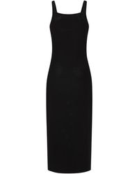 knee length dresses for ladies Black And Lilac Floral Print Halter Neck Draped Waist Midi Dress  AX Paris