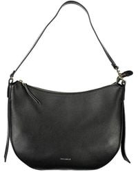 Coccinelle - Schwarze Leder-Schultertasche Mit Innentasche - Lyst