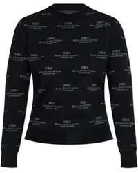 Balenciaga - Trui Met Logoprint - Lyst