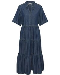 Cream - Kleedjes ,Blauw ,Denim Shirt Kleedjes - Lyst