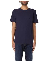 Dondup - Tops ,Blauw ,Katoen Flame Cotton Logo T-Shirt - Lyst